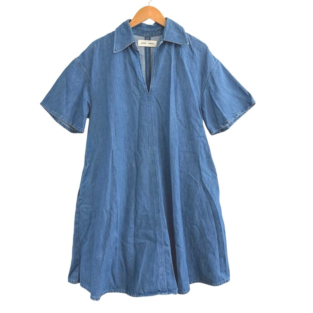 Samsoe Samsoe Denim Dress Small Medium Oversized Coastal Cowgirl Boho Western